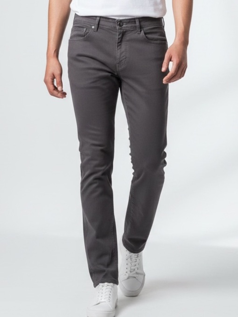 PAIGE Men's Normandie Straight Leg Gray Twill Pants 33